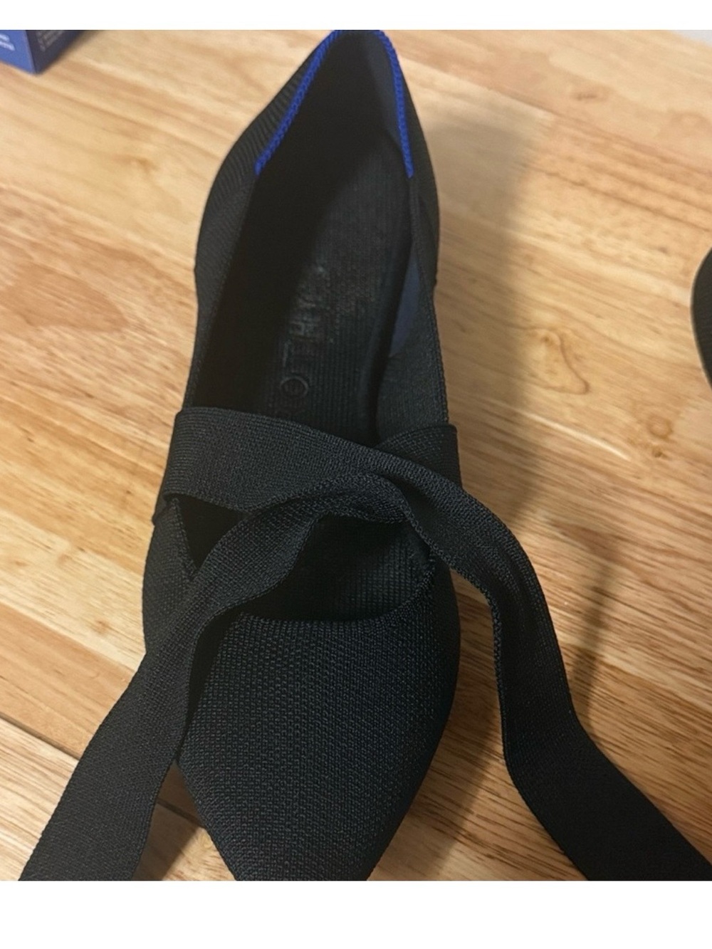 Rothy's Black Mary Janes - The Pointed-Toe Bow Ballet Flats - Picture 3 of 4